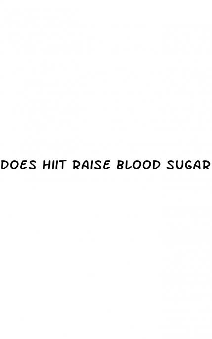 does hiit raise blood sugar