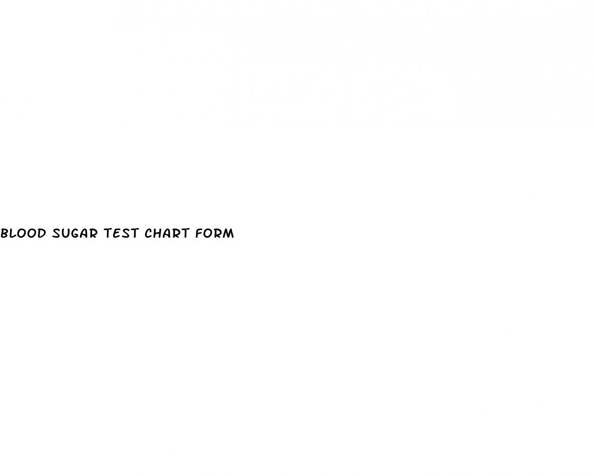 blood sugar test chart form