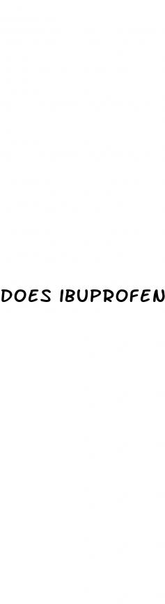 does ibuprofen cause blood sugar to rise