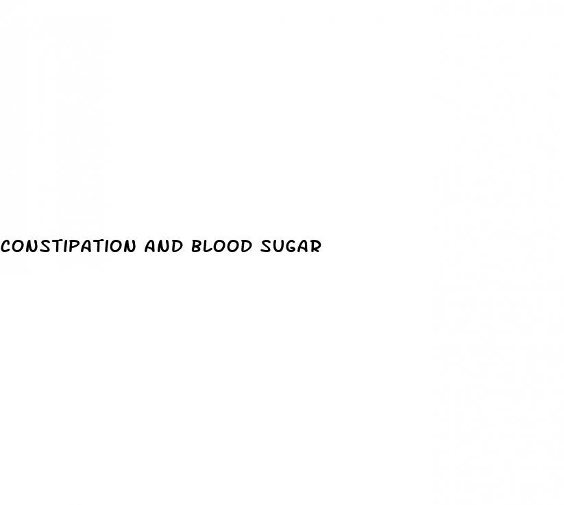 constipation and blood sugar
