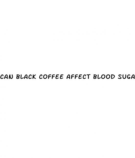 can black coffee affect blood sugar test