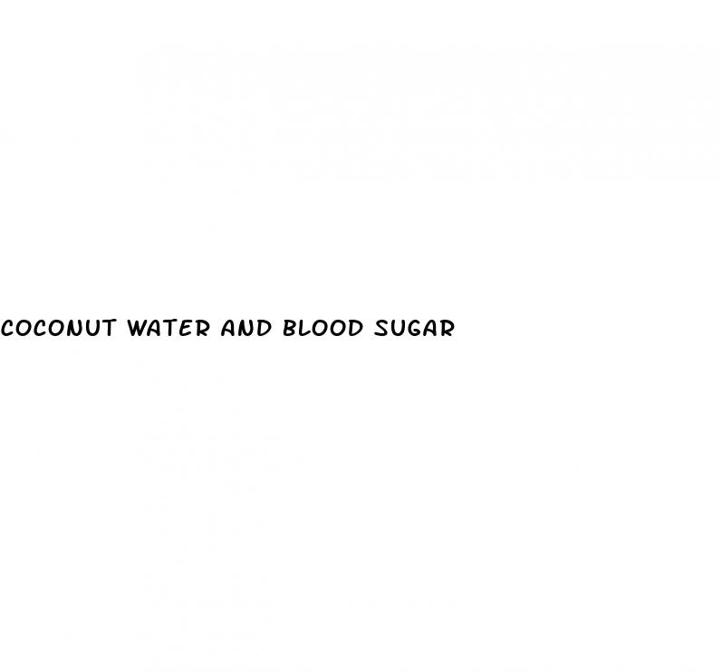 coconut water and blood sugar