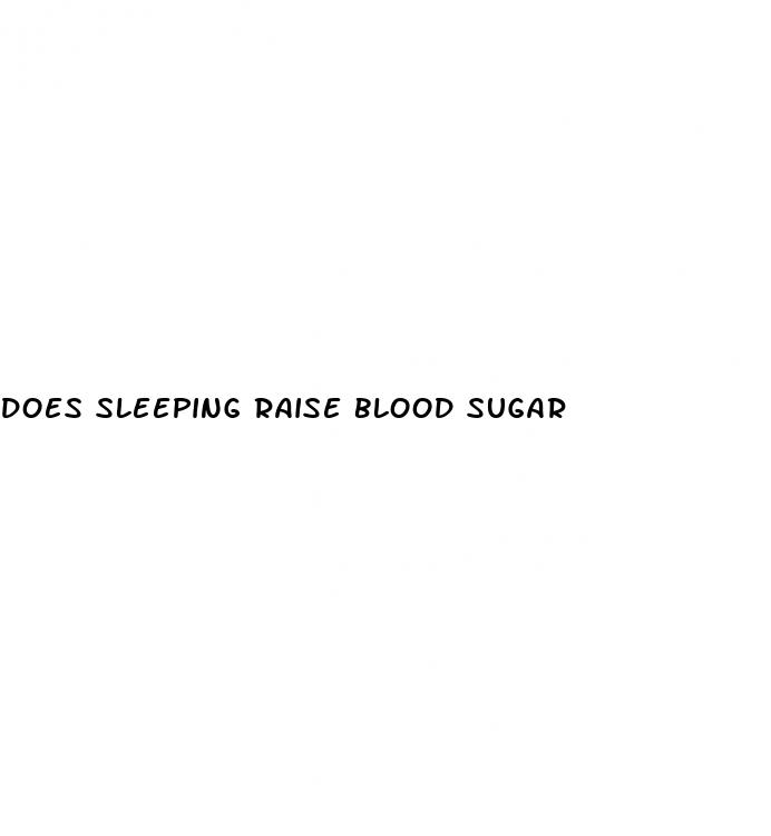 does sleeping raise blood sugar