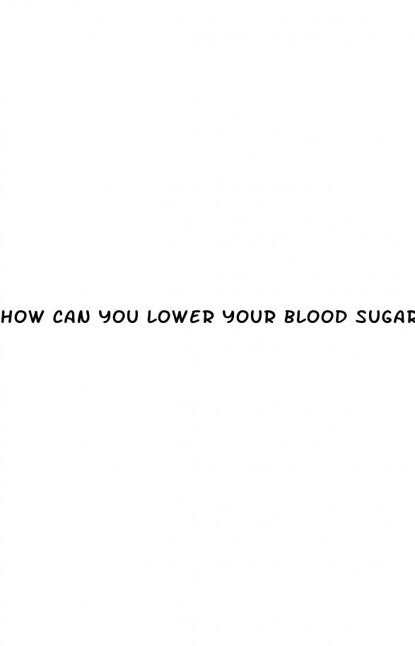 how can you lower your blood sugar level