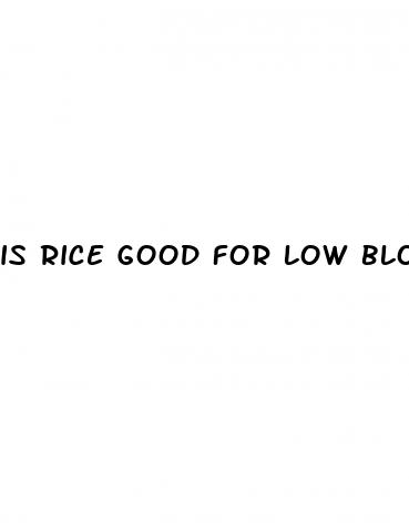 is rice good for low blood sugar