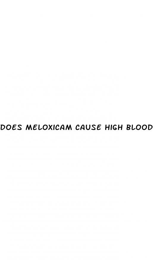 does meloxicam cause high blood sugar