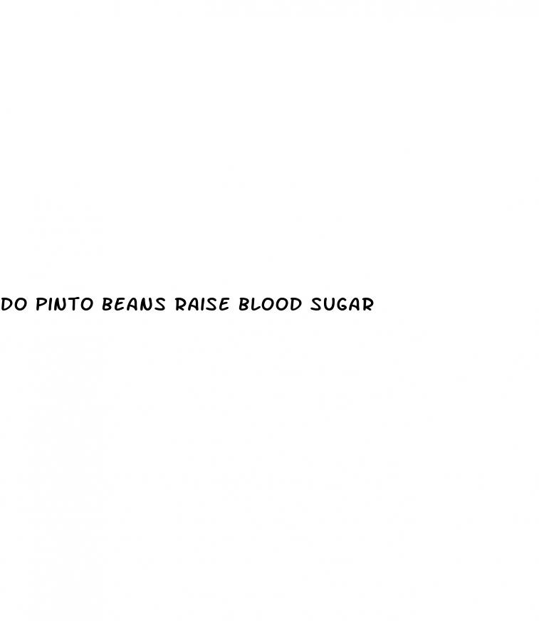 do pinto beans raise blood sugar