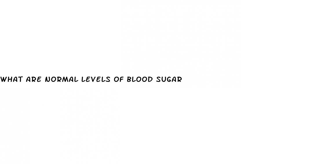 what are normal levels of blood sugar