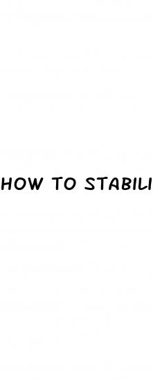 how to stabilise blood sugar