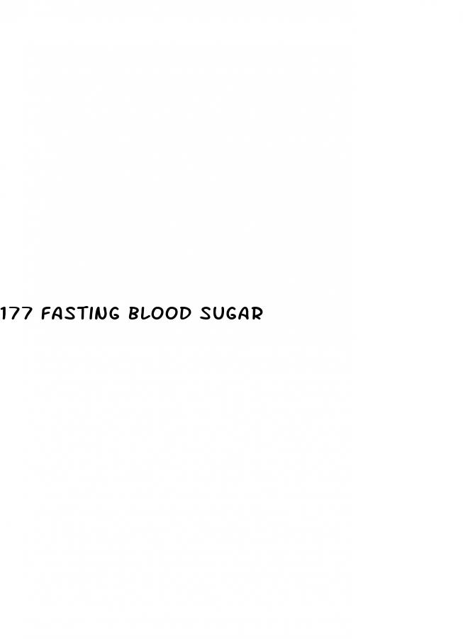 177 fasting blood sugar