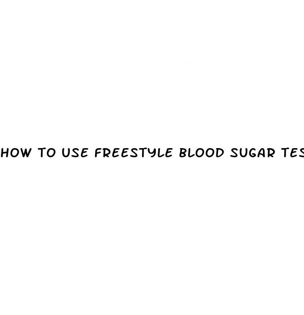 how to use freestyle blood sugar tester