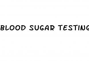 blood sugar testing schedule