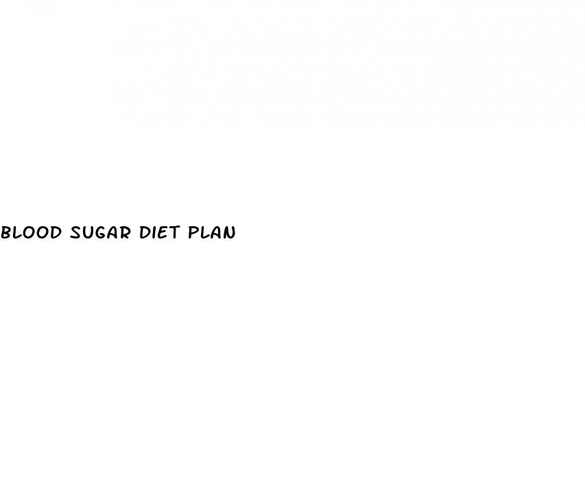 blood sugar diet plan