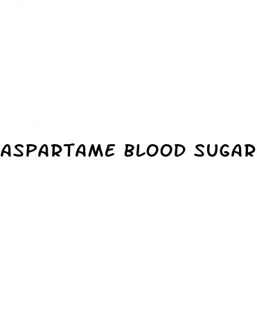aspartame blood sugar levels