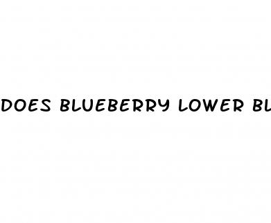 does blueberry lower blood sugar