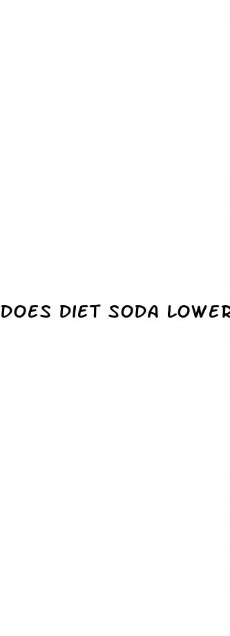 does diet soda lower blood sugar