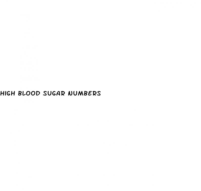 high blood sugar numbers