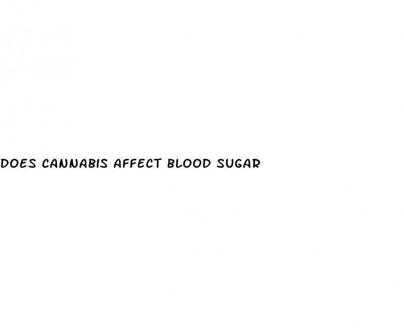 does cannabis affect blood sugar