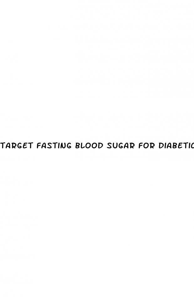 target fasting blood sugar for diabetics