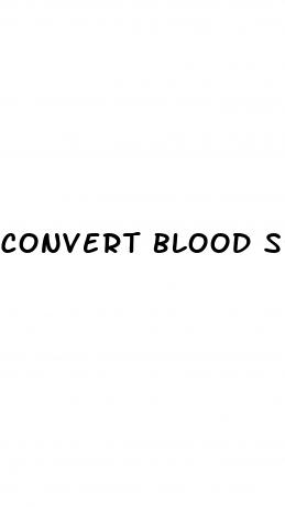 convert blood sugar to mmol