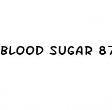 blood sugar 87 in the morning