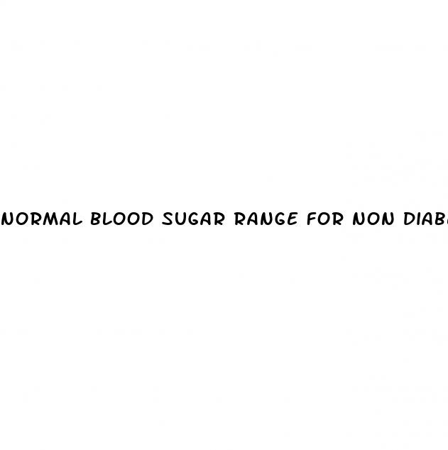 normal blood sugar range for non diabetic