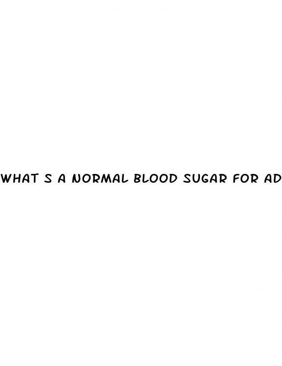 what s a normal blood sugar for adults