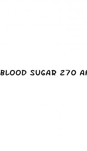 blood sugar 270 after meal