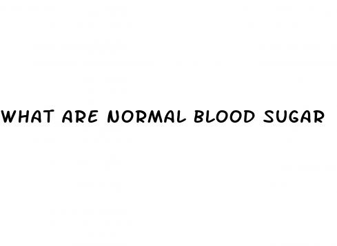 what are normal blood sugar