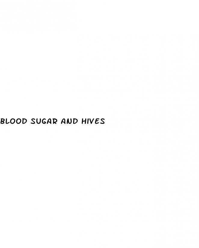 blood sugar and hives