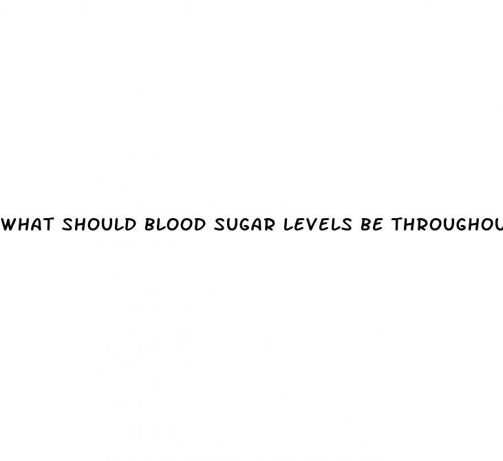 what should blood sugar levels be throughout the day