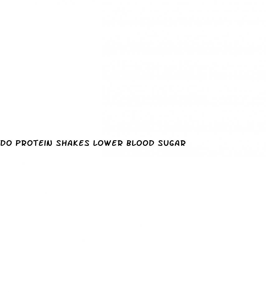 do protein shakes lower blood sugar