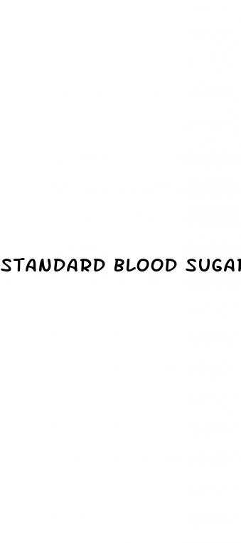 standard blood sugar level