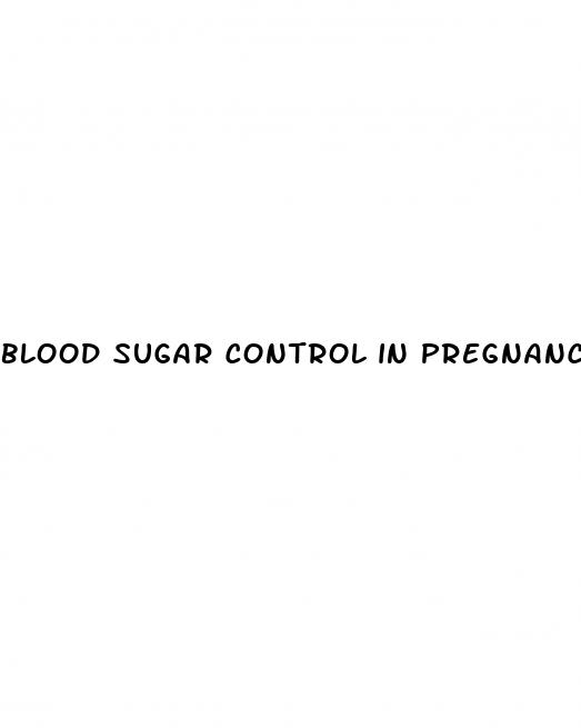 blood sugar control in pregnancy