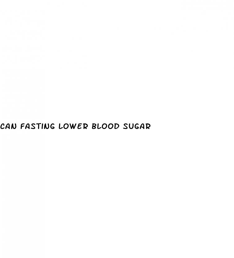 can fasting lower blood sugar