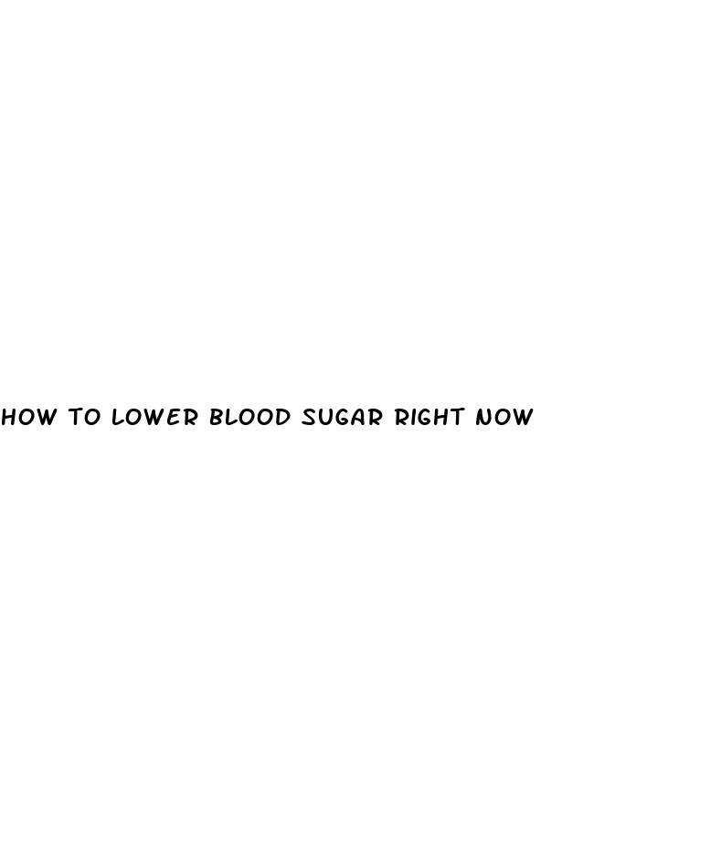 how to lower blood sugar right now