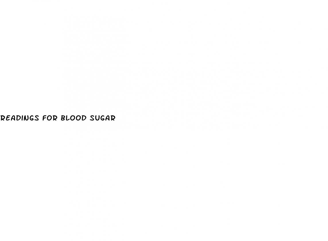 readings for blood sugar
