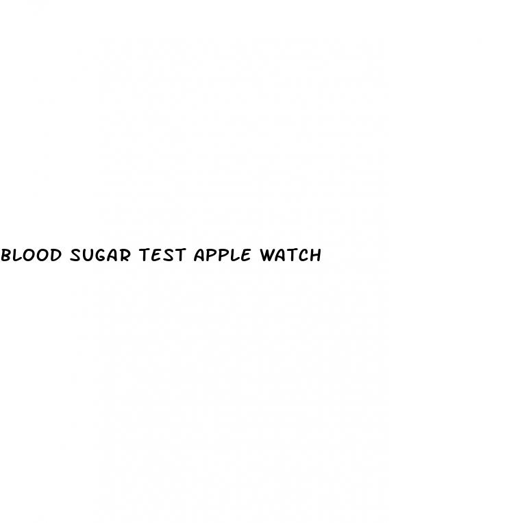 blood sugar test apple watch