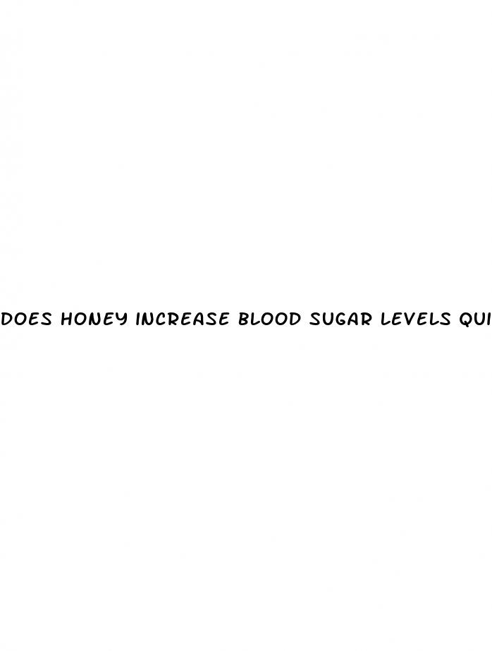 does honey increase blood sugar levels quickly