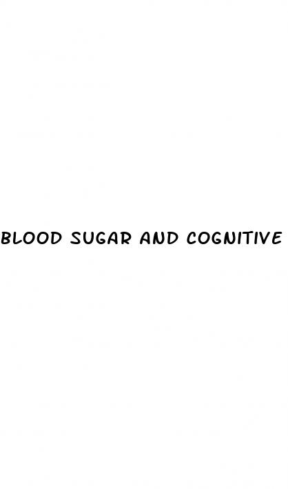 blood sugar and cognitive function
