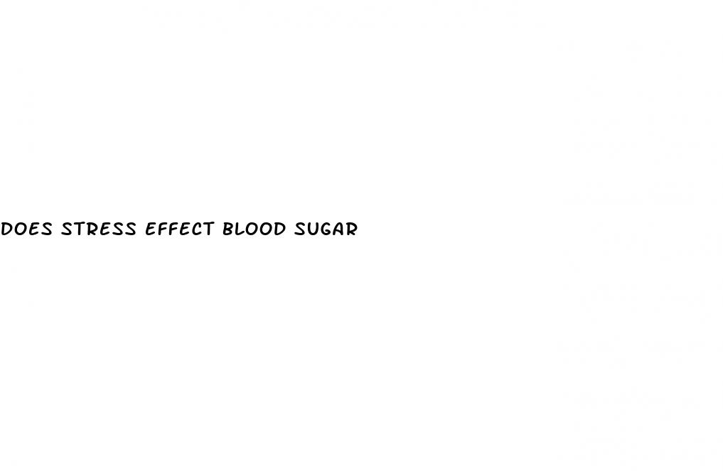 does stress effect blood sugar