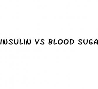 insulin vs blood sugar
