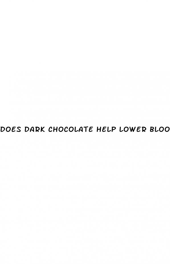 does dark chocolate help lower blood sugar