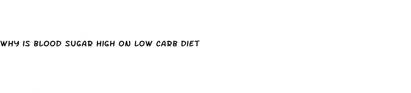 why is blood sugar high on low carb diet