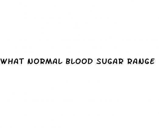 what normal blood sugar range