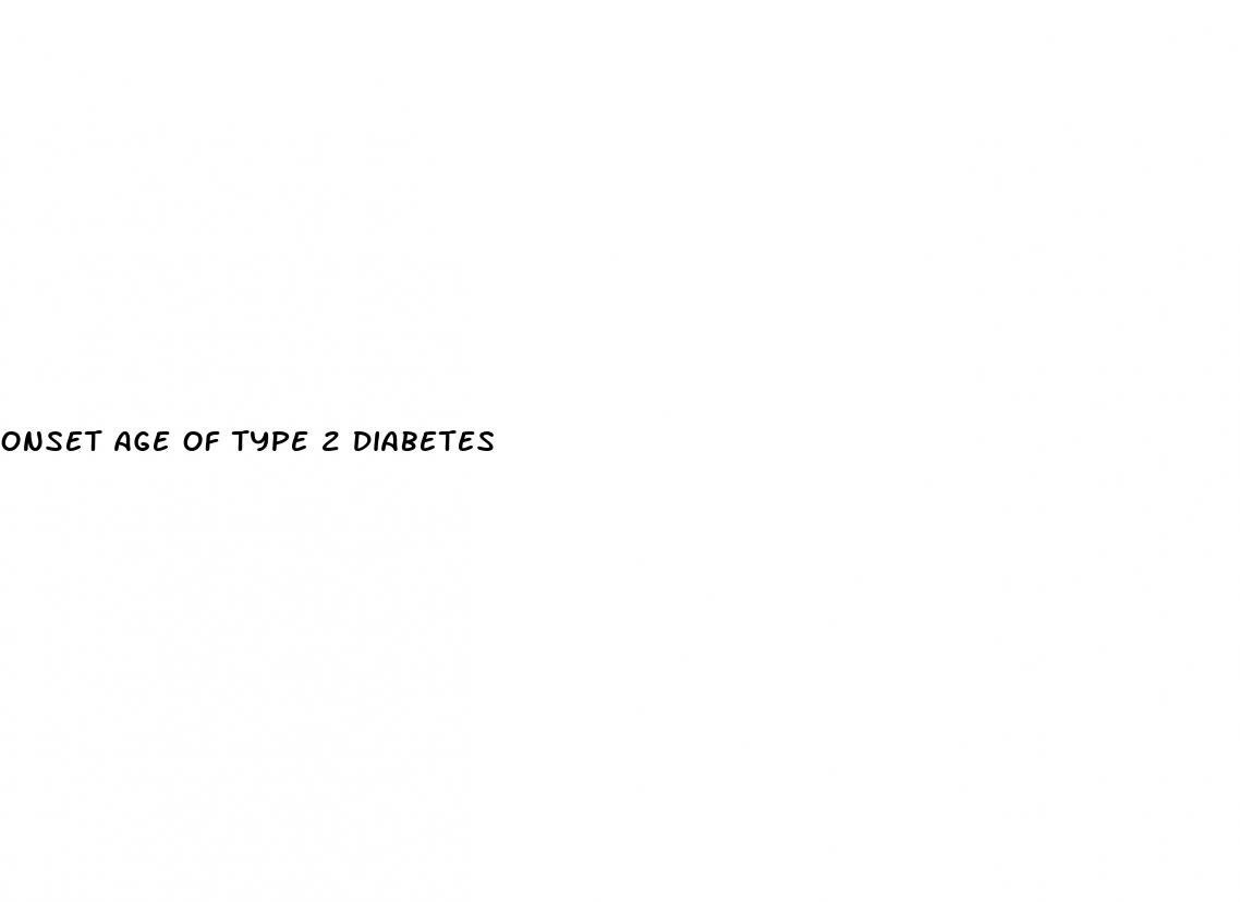 onset age of type 2 diabetes