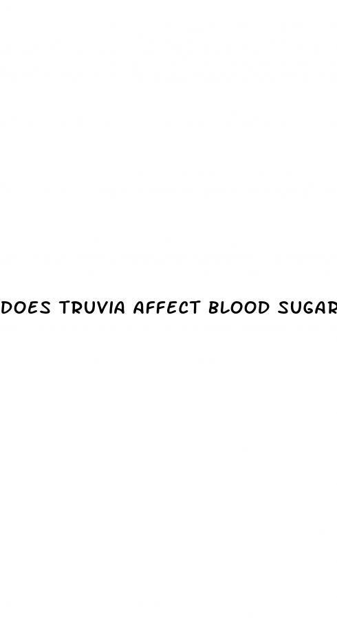 does truvia affect blood sugar levels