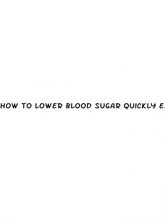 how to lower blood sugar quickly emergency