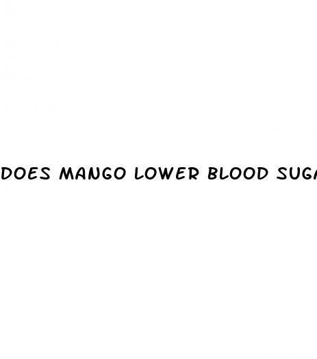 does mango lower blood sugar