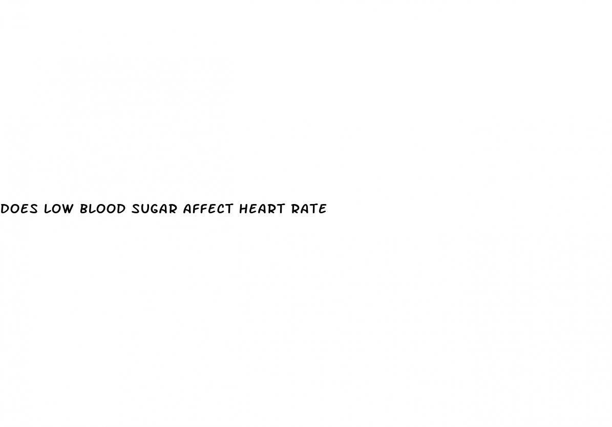 does low blood sugar affect heart rate